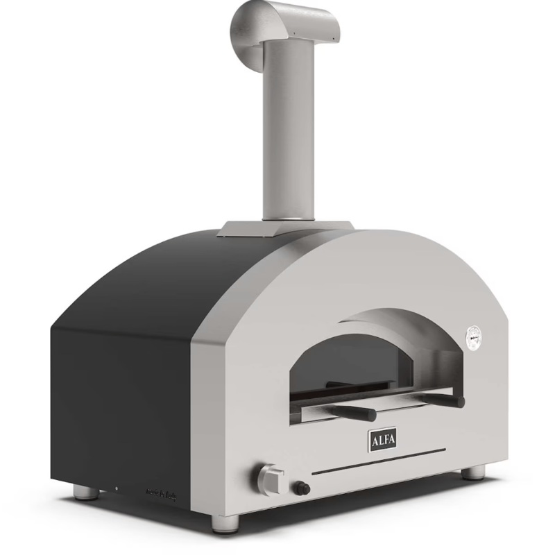 Alfa Futuro 2 Pizze Gas-Fired Pizza Oven (Wrinkle Black)