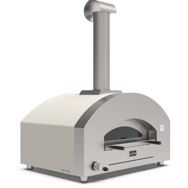 Alfa Futuro 4 Pizze Gas-Fired Pizza Oven (White Stone)