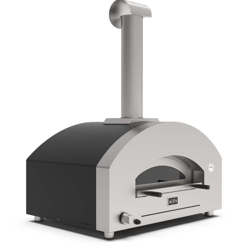 Alfa Futuro 4 Pizze Gas-Fired Pizza Oven (Wrinkle Black)