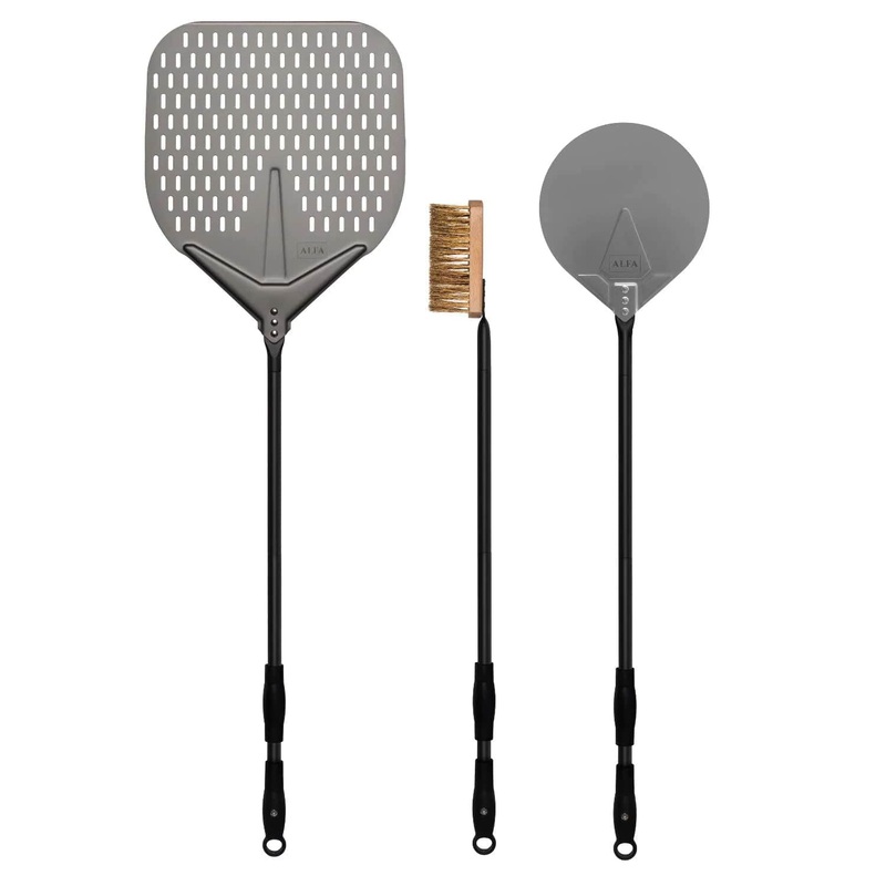 Alfa 36" 3-Piece Pizza Peel Set (Black) - AC-3PSET36BK