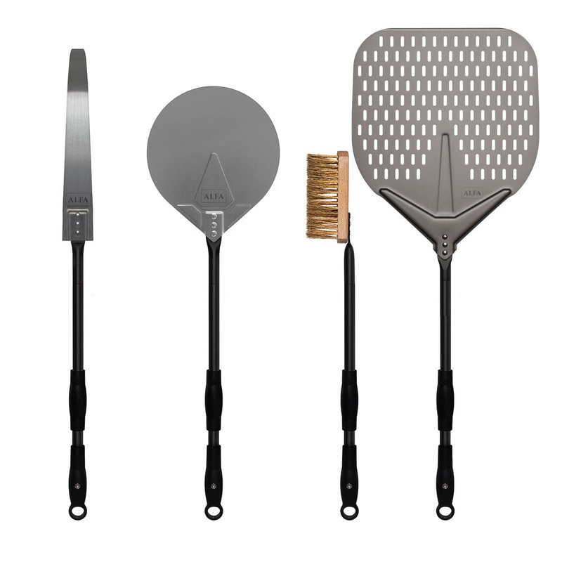 Alfa 36" 4-Piece Pizza Peel Set (Black) - AC-4PSET36BK