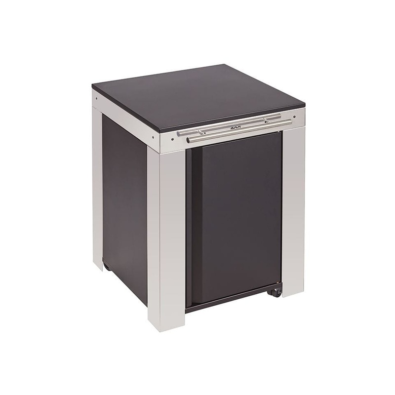 ENO La Plancha Felix Black and Stainless Side Table - PMIP06185