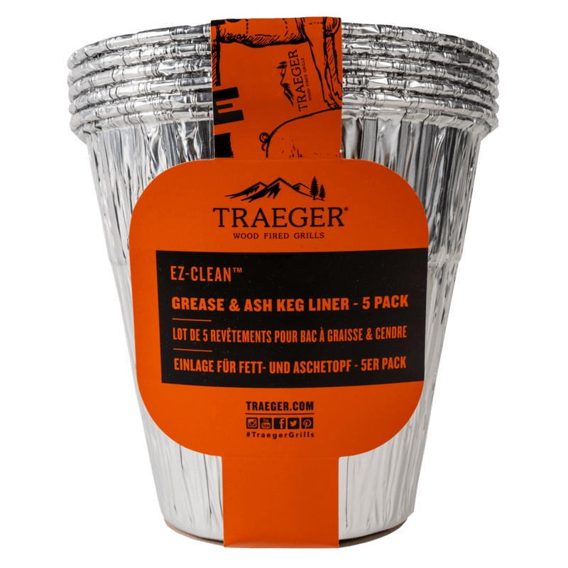 Traeger EZ-Clean Grease & Ash Keg Liner (5 Pack) - BAC608
