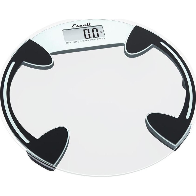 Escali - Clear Glass Bathroom Scale - B180RC