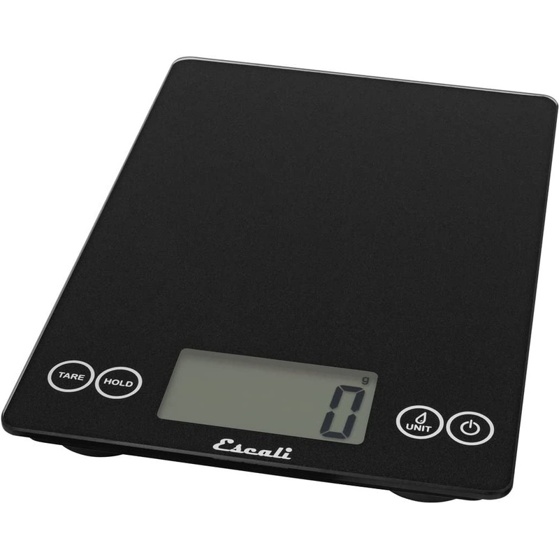 Escali - Metallic Arti Glass Kitchen Scale Black Obsidian - 157BO-2