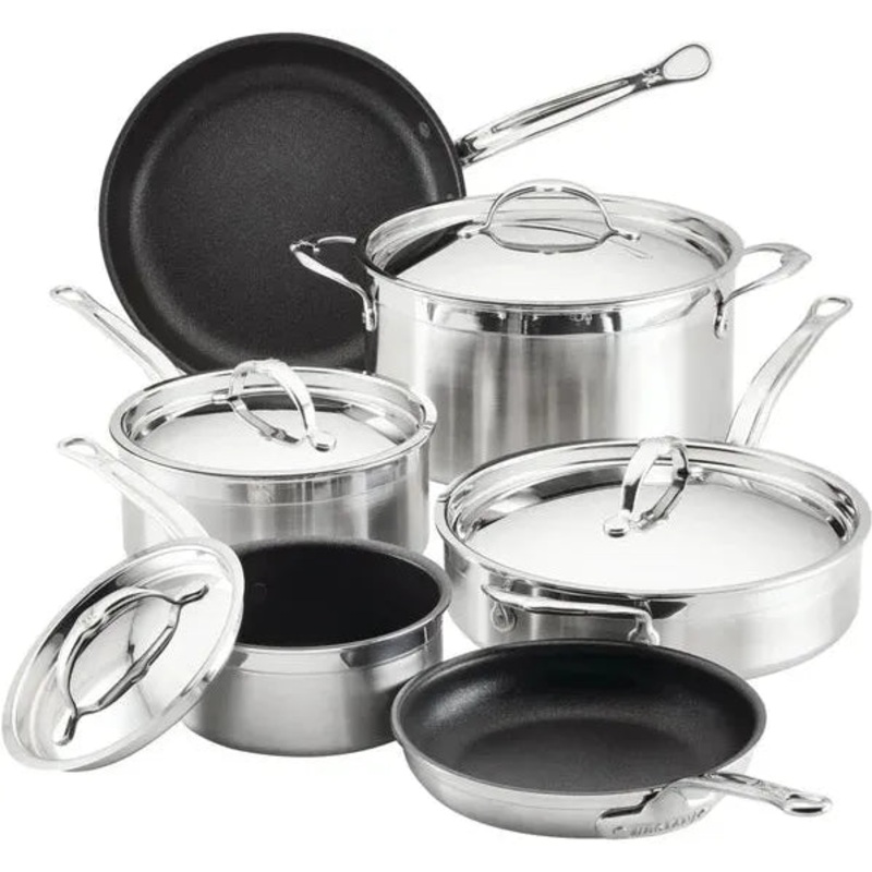Hestan - ProBond 10-Pc Professional Clad Stainless Steel TITUM Nonstick Ultimate Set - 31644