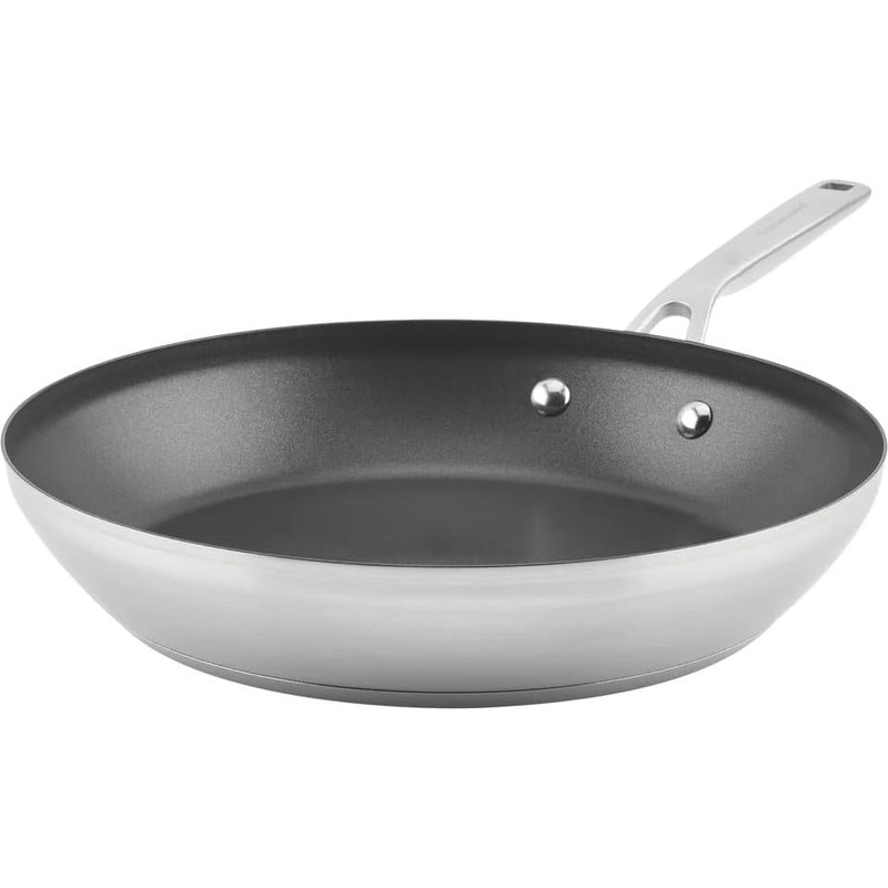 KitchenAid - 12/30cm 3-Ply Base Stainless Steel Nonstick Frying Pan - 71010-TF05