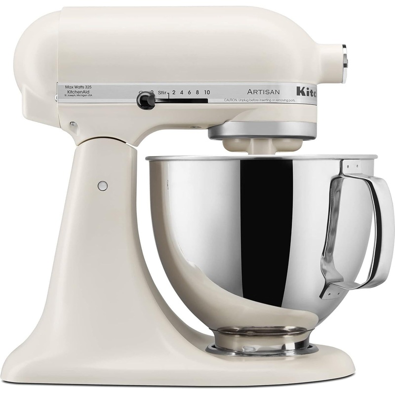 KitchenAid - 5 QT Artisan Porcelain White Tilt-Head Stand Mixer - KSM150PSPL