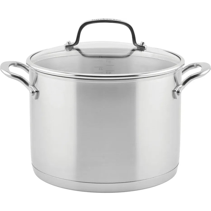 KitchenAid - 7.6 L/8 Qt. 3-Ply Base Stainless Steel Stockpot with Lid - 71003-TF05
