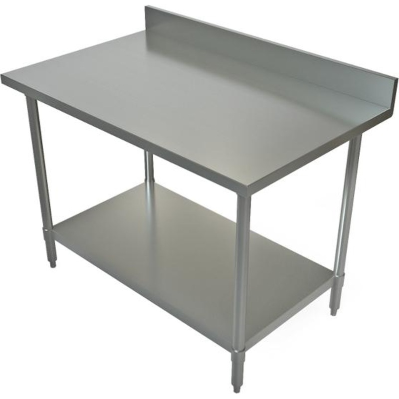 Tarrison - 24" x 30", Stainless Steel Work Table with 4" Backsplash - TA-SWT4B3024