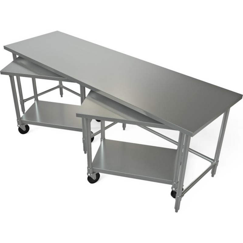 Tarrison - 96" x 30" Worktable with Nested Lower Table - TA-NT309636-KIT
