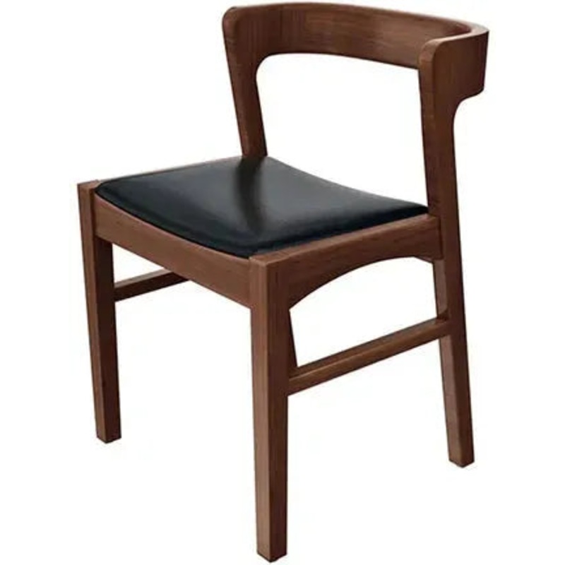 Tarrison - Bentley Walnut Wood Frame and Antique Upholstery Cushion Side Chair - ISG0201BWHAB-KIT