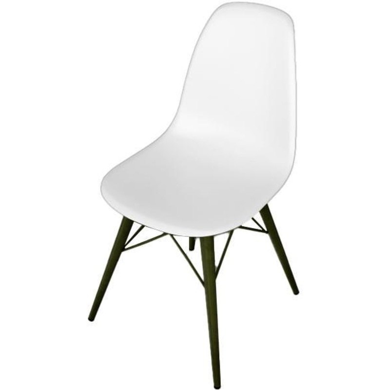 Tarrison - Eamon White Side Chair with Green Painted Legs - ISG0201GRWH-Kit