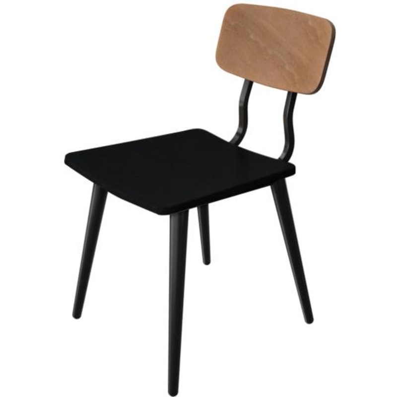 Tarrison - Kate Black Frame, Upholstered Black Seat and Distressed Saddle Back Side Chair - ISG0601UDSBL-KIT