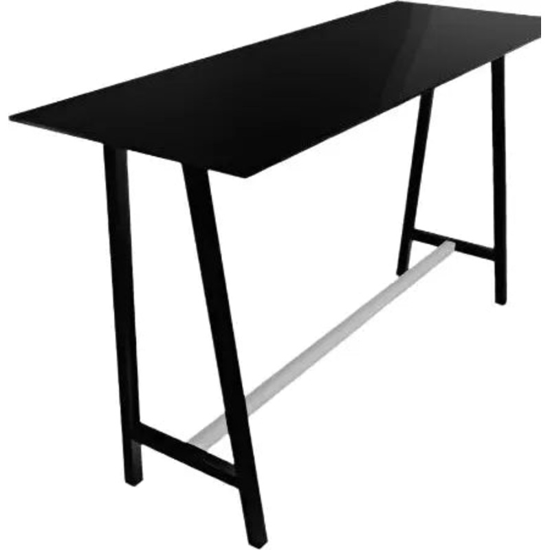 Tarrison - Stefano 71" x 19.5" Black Bar Table - ATSTPC8241010
