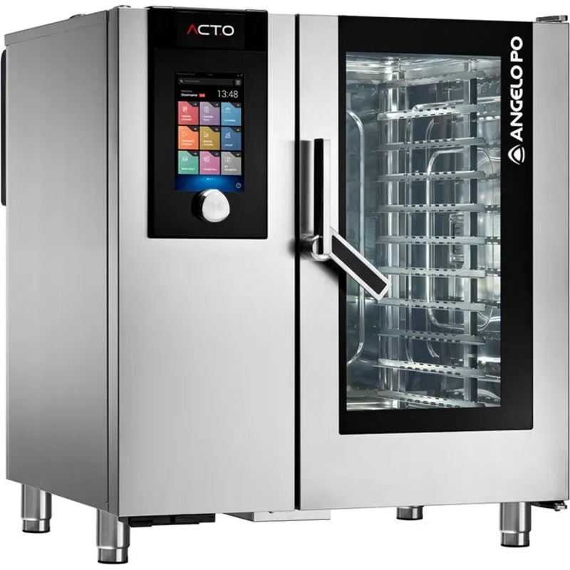 Angelo PO - ACT.O Gas Combi Oven 10 x GN 1/1 Pans Capacity with Equipment Stand - AT101G