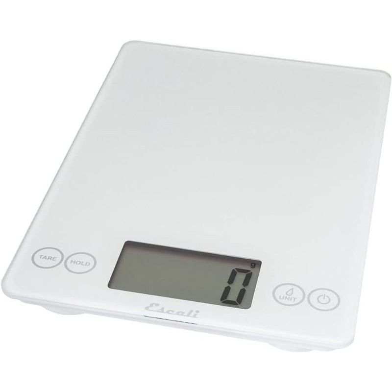 Escali - Arti Glass Frost White Kitchen Scale - 157FW