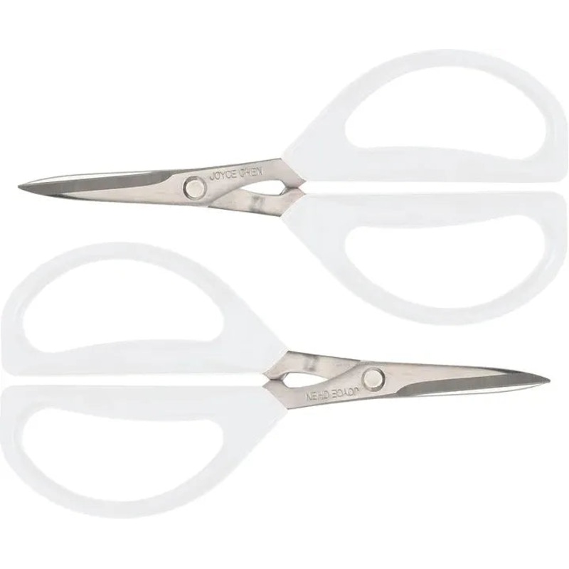 Joyce Chen - 6.3" Original Unlimited Kitchen Scissors with White Handles, Pack of 2 - KCHZ09009