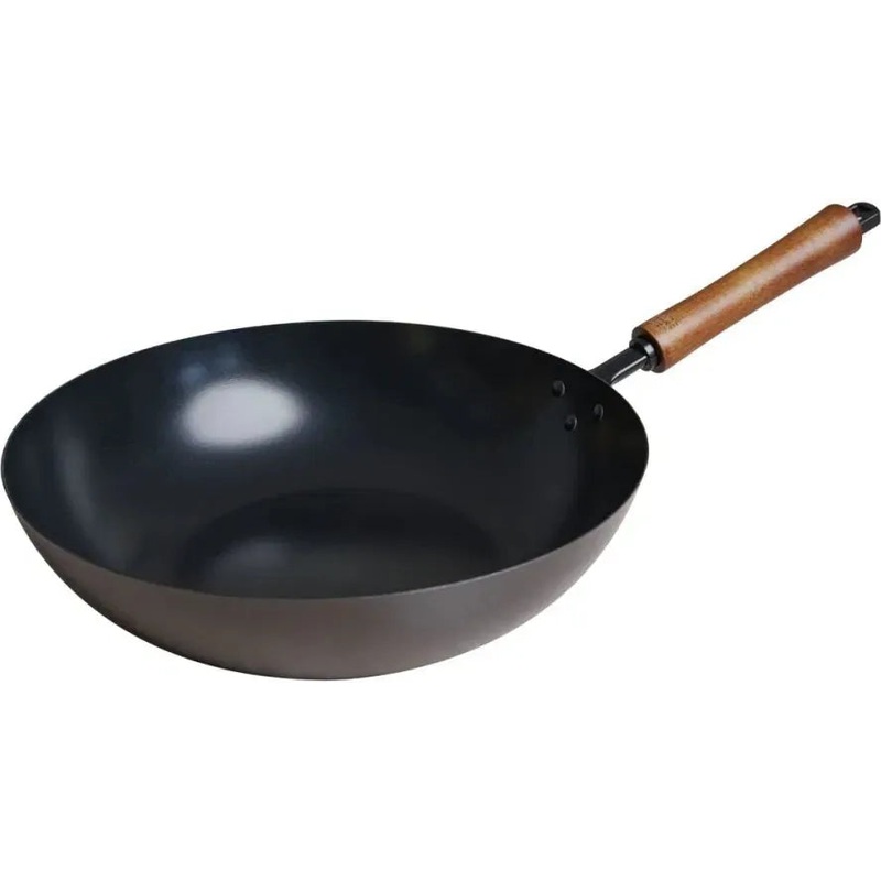 Joyce Chen - Classic Series 12" Black Carbon Steel Ceramic Nonstick Stir Fry Pan - J21-0612