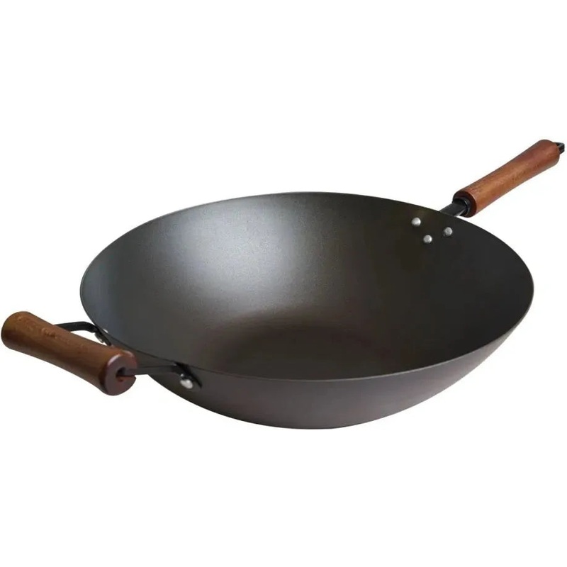 Joyce Chen - Classic Series 14" Black Carbon Steel Ceramic Nonstick Stir Fry Pan - J21-0614