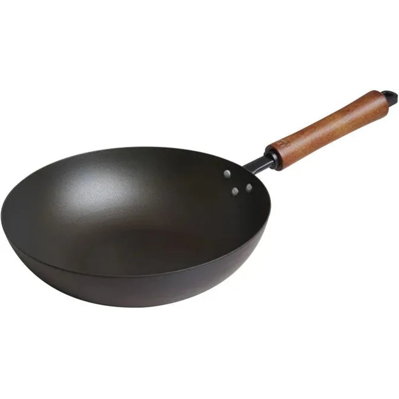 Joyce Chen - Classic Series 9.5" Black Carbon Steel Ceramic Nonstick Stir Fry Pan - J21-0609