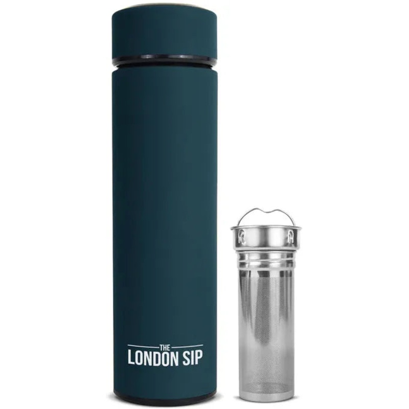 The London Sip - 16 Ounce Midnight Teal Tea Infuser Bottle - TB16-T