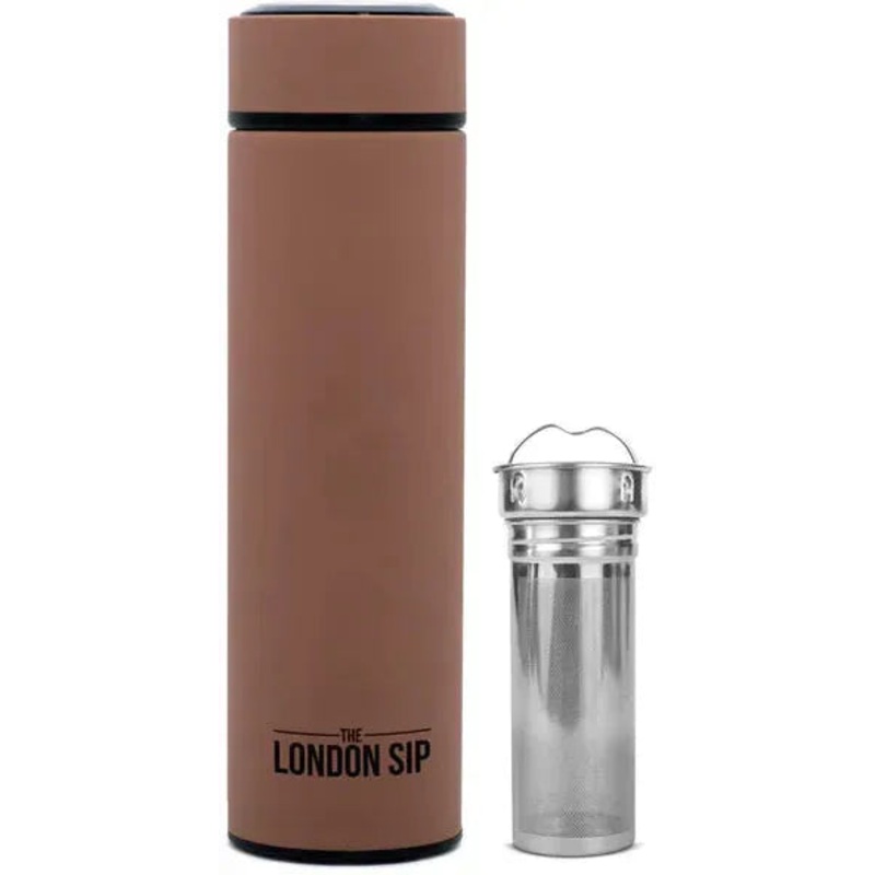 The London Sip - 16 Ounce Mocha Brown Tea Infuser Bottle - TB16-MCB