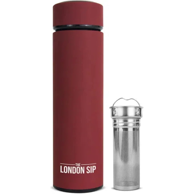 The London Sip - 16 Ounce Red Tea Infuser Bottle - TB16-R