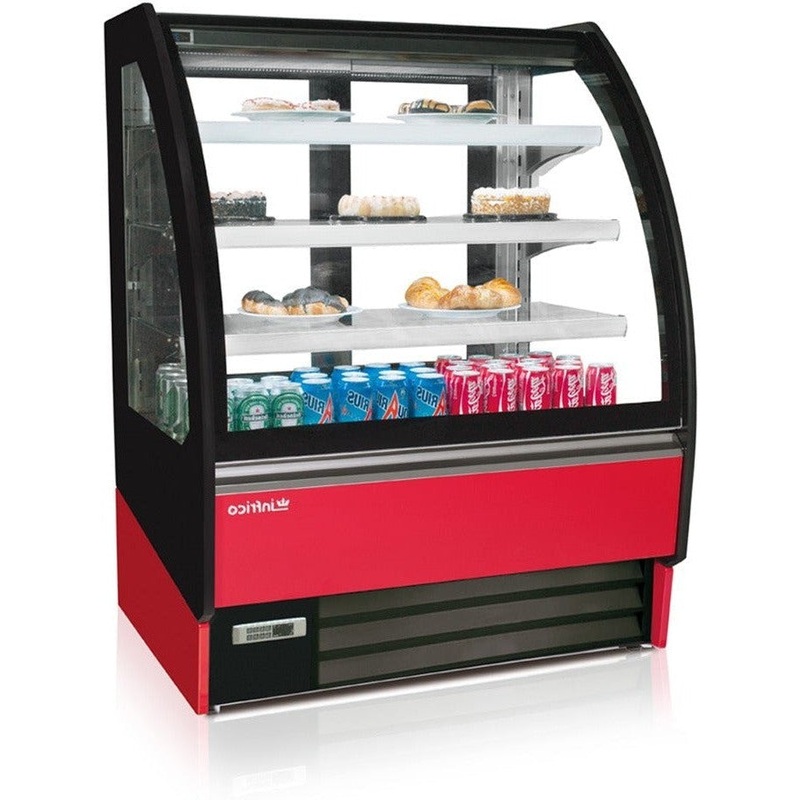 Infrico - 36" Curved Glass Pastry Display Case with Sliding Doors - IDC-VBR9R