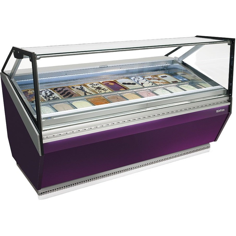 Infrico - 49" Gelato Flat Glass Display Case - IDC-VAR12H FG