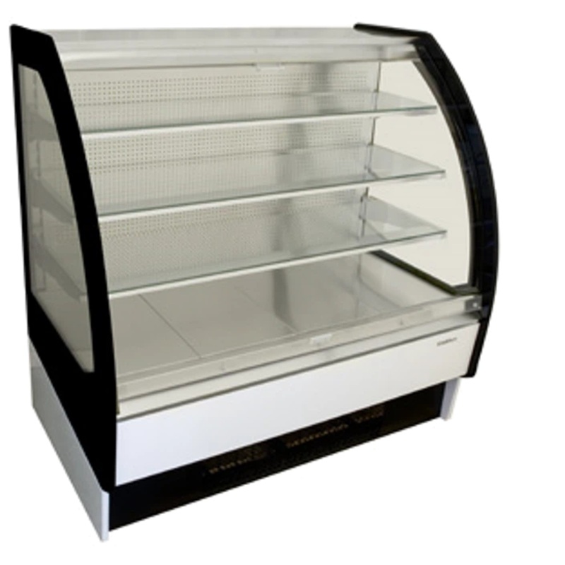 Infrico - 50" Curved Glass Pastry Display Case with Night Curtains - IDC-VBR12SS