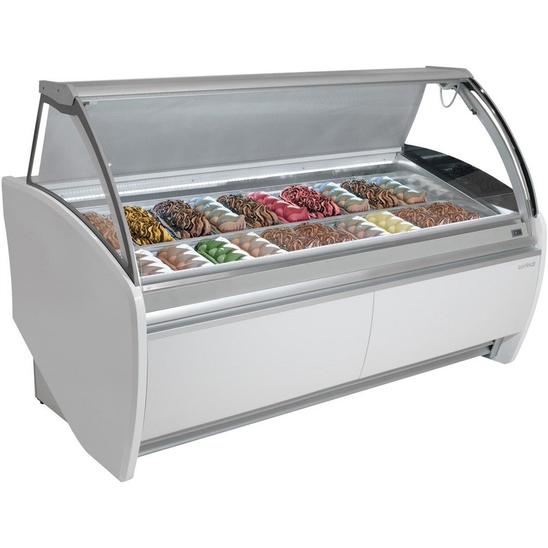 Infrico - 61" Gelato Curved Glass Display Case - IDC-VAR15H