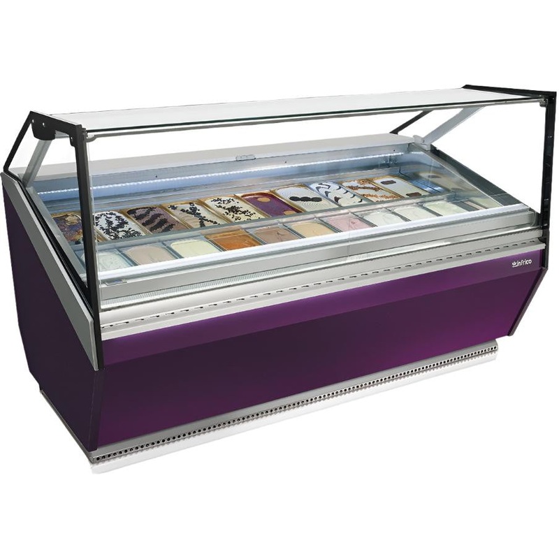 Infrico - 61" Gelato Flat Glass Display Case - IDC-VAR15H FG