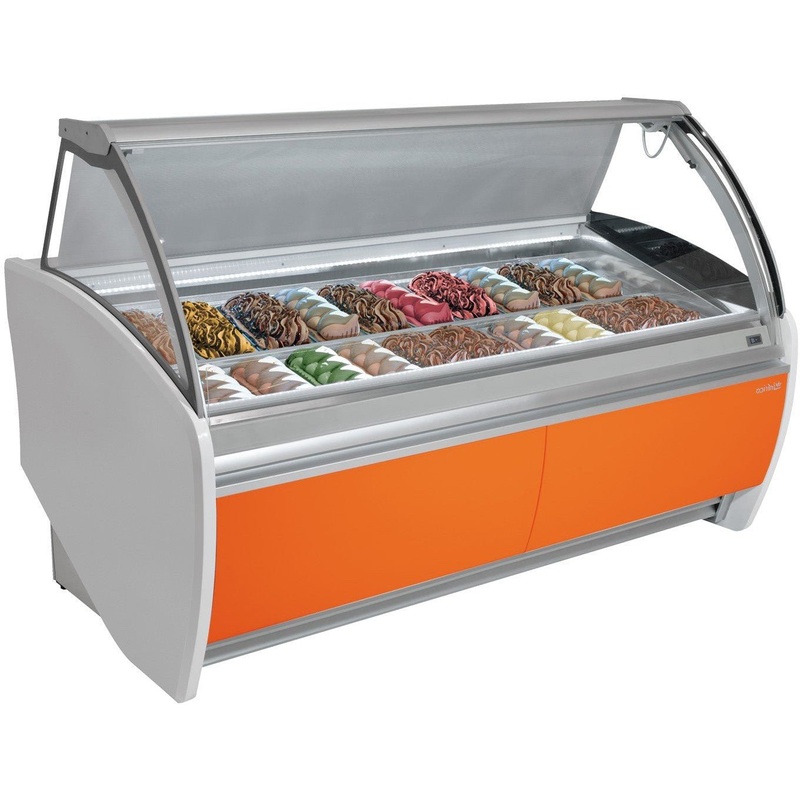 Infrico - 73" Gelato Curved Glass Display Case - IDC-VAR18H