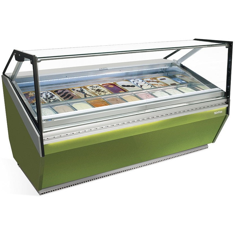 Infrico - 73" Gelato Flat Glass Display Case - IDC-VAR18H FG