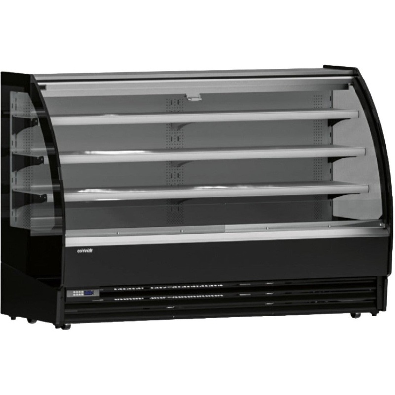 Infrico - 75" Curved Glass Pastry Display Case with Night Curtains - IDC-VBR18SS