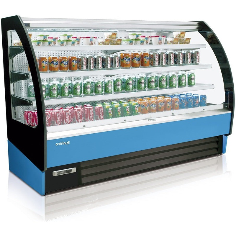 Infrico - 75" Curved Glass Pastry Display Case with Sliding Doors - IDC-VBR18R