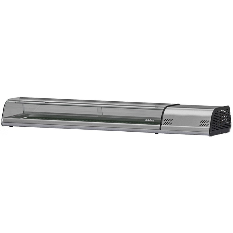 Infrico - 77" Sushi Display Case With Right Side Condensing Unit - ICT-VSU77R