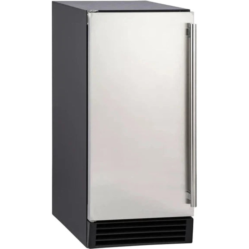 Maxx Cold - 50 lb Black Stainless Steel Self-Contained Ice Machine - MIM50
