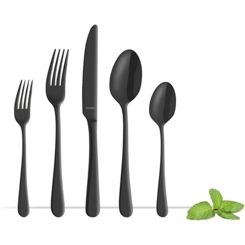 Amefa - Austin 18/0 Stainless Steel Flatware Set, 20 Pcs - 1410ATVG28C09