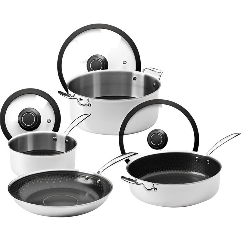 Black Cube Hybrid - CeramicQR 7 Pcs Cookware Set - BCCSET7