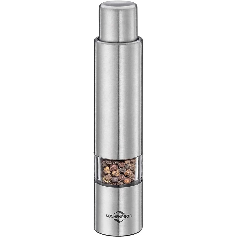 Kuchenprofi - 5.9" Stainless & Acrylic Pepper Push Mill Grinder - K3010102800