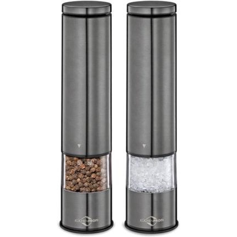 Kuchenprofi - Boston 9" Stainless Steel Acrylic Electric Salt and Pepper Mill - K3090032400