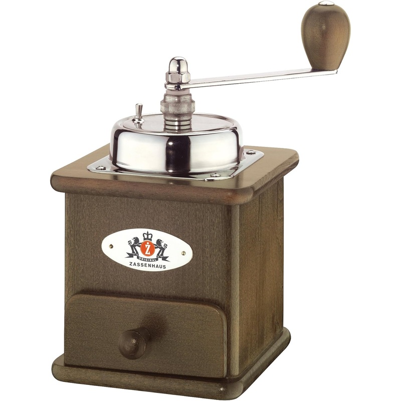 Zassenhaus - Brasilia 4.72" Dark/Chrome Beech Wood Manual Coffee Mill - M040012