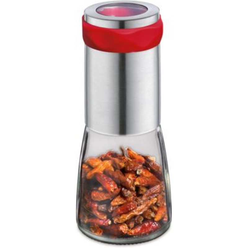 Cilio - Piccante 2.75" Stainless Steel And Glass Chili Mill - C613018