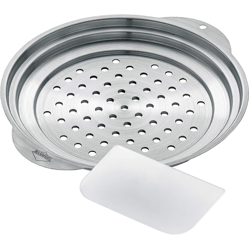 Kuchenprofi - Classic 10.5" Stainless Steel Spaetzle Lid with Scraper - K0808162827