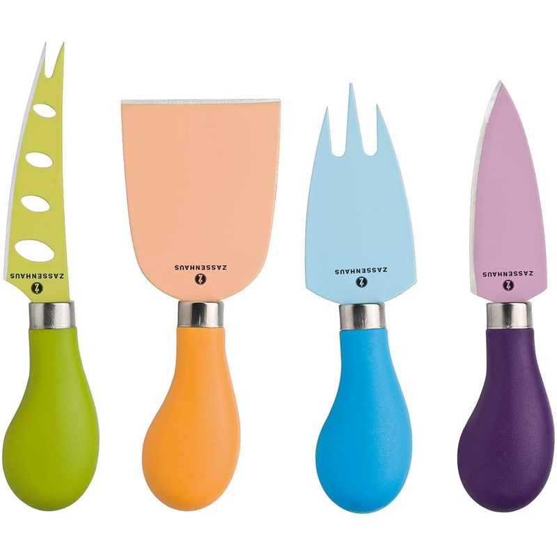 Zassenhaus - 4 Stainless Steel Blades with Non-Stick Coating Cheese Knife Set - M071139