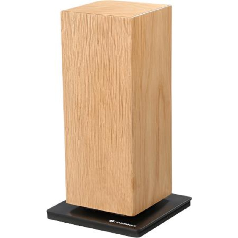 Zassenhaus - 5" Oak Wood Magnetic Spinning Knife Block - M078237