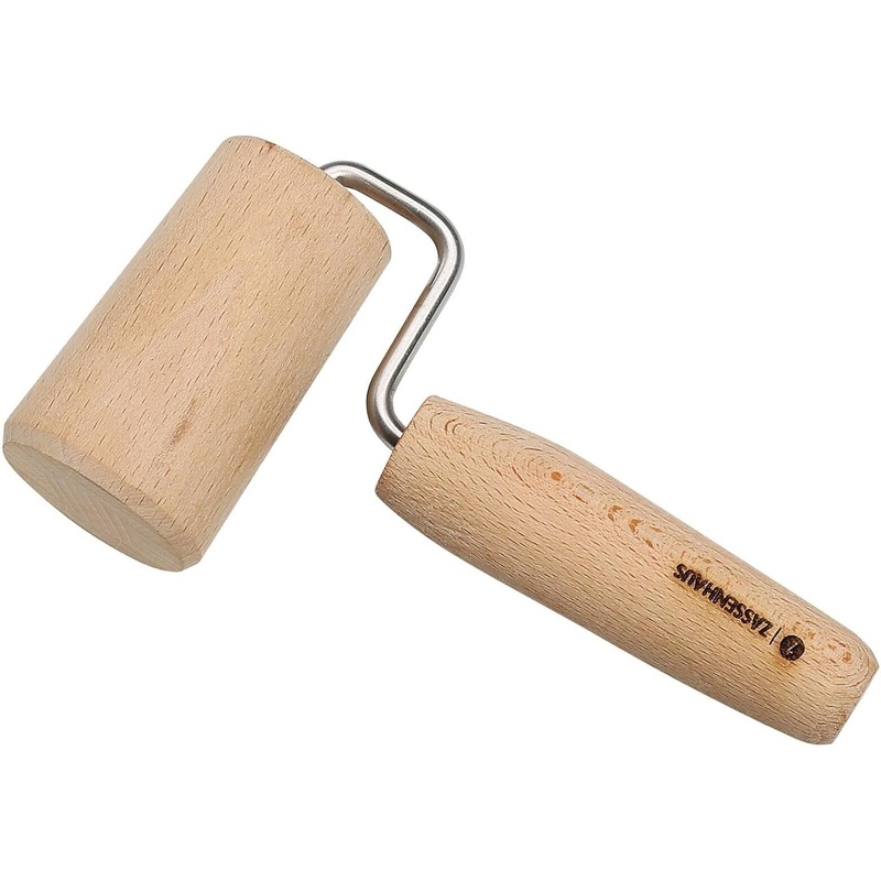 Zassenhaus - 6" Beech Wood Pastry Dough Roller-Pie Crust-Baking Dish Rolling Pin - M056570