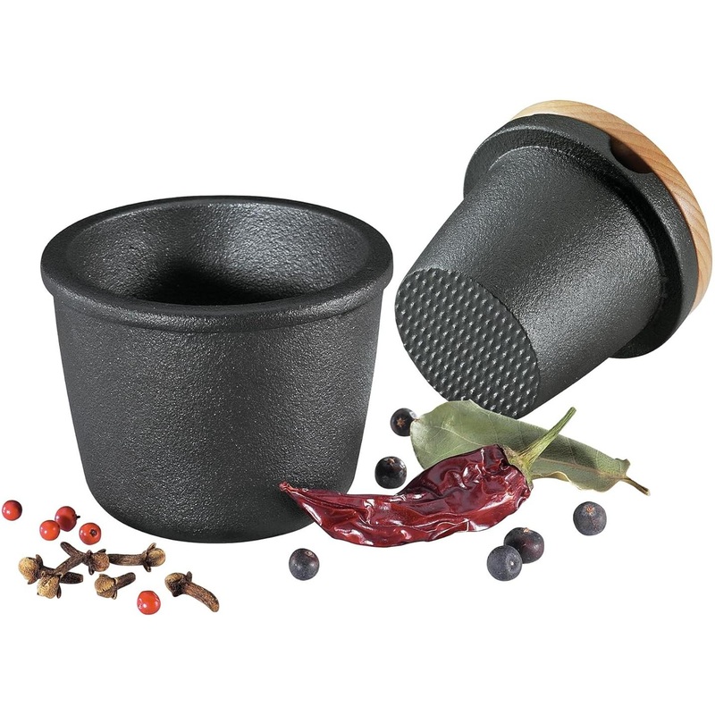 Zassenhaus - Compact 3.3" Cast Iron Lid Spice Grinder with Beech Wood - M076080